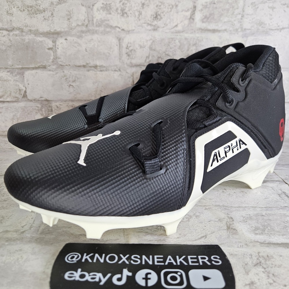 Nike Air Jordan Alpha Menace Pro Oklahoma Football Cleats DH3368-004 Men's 13.5
